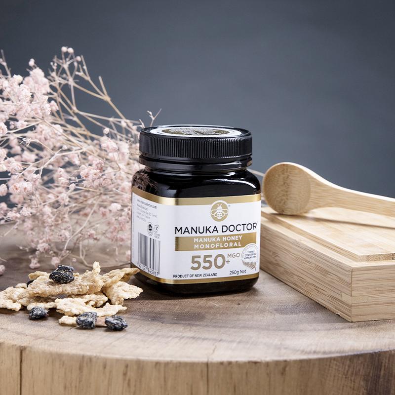 MGO 550+ Monofloral Manuka Honey (250g)